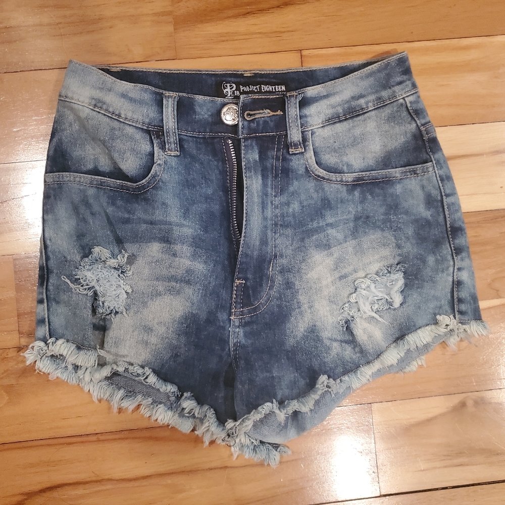 High waist tie dye shorts
